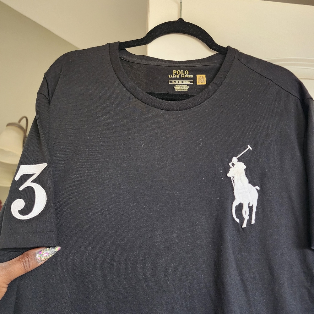 Polo by Ralph Lauren Black Short Sleeve Tee with Iconic Logo